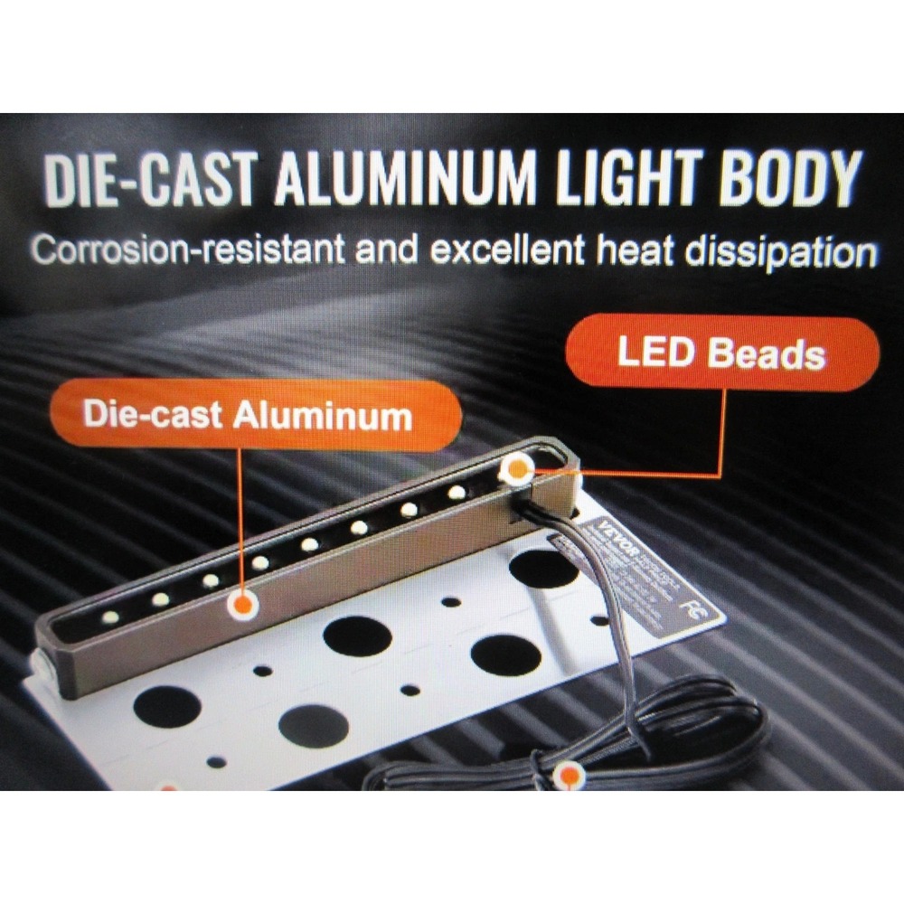 VEVOR LED Hardscape Step Lighting 6.8" Wall Lights 12V-24V Paver Light 8PK NIB
